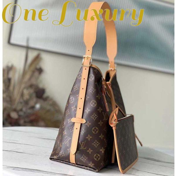 Replica Louis Vuitton Women LV CarryAll MM Handbag Brown Monogram Coated Canvas 4