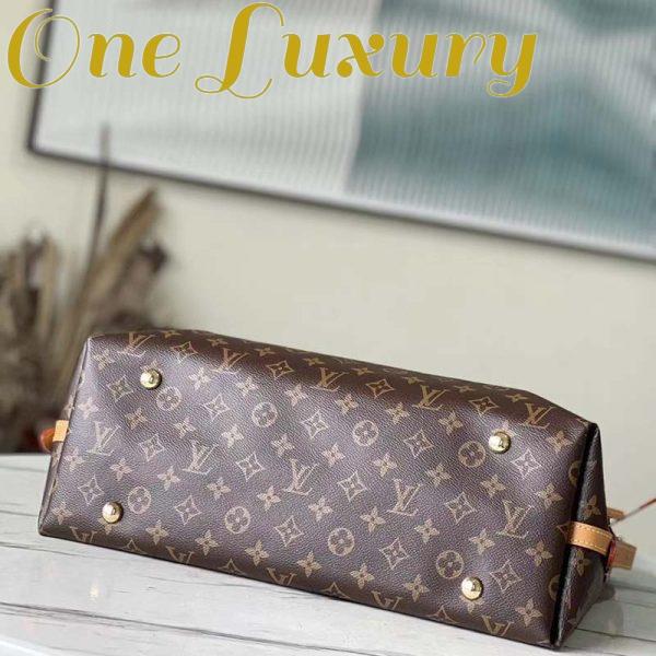 Replica Louis Vuitton Women LV CarryAll MM Handbag Brown Monogram Coated Canvas 6