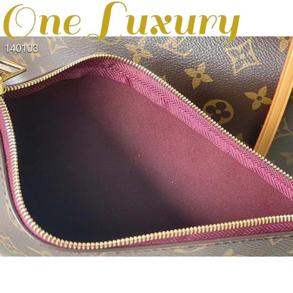 Replica Louis Vuitton Women LV CarryAll MM Handbag Brown Monogram Coated Canvas 7