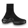 Replica Louis Vuitton LV Women LV Archlight Sneaker Boot in Black and Blue Stretch Textile 11