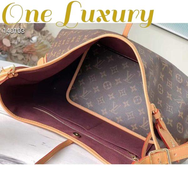 Replica Louis Vuitton Women LV CarryAll MM Handbag Brown Monogram Coated Canvas 8