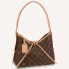 Replica Louis Vuitton Women LV CarryAll PM Handbag Crème Beige Embossed Supple Grained Cowhide 13