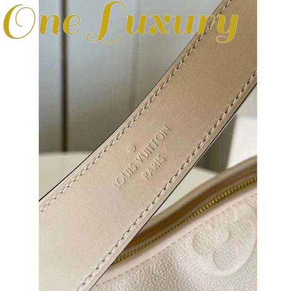Replica Louis Vuitton Women LV CarryAll PM Handbag Crème Beige Embossed Supple Grained Cowhide 11