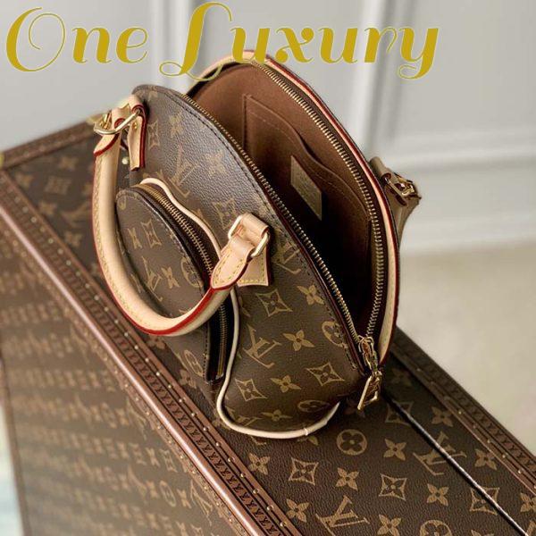 Replica Louis Vuitton Women LV Ellipse PM Handbag Brown Monogram Coated Canvas Cowhide 7
