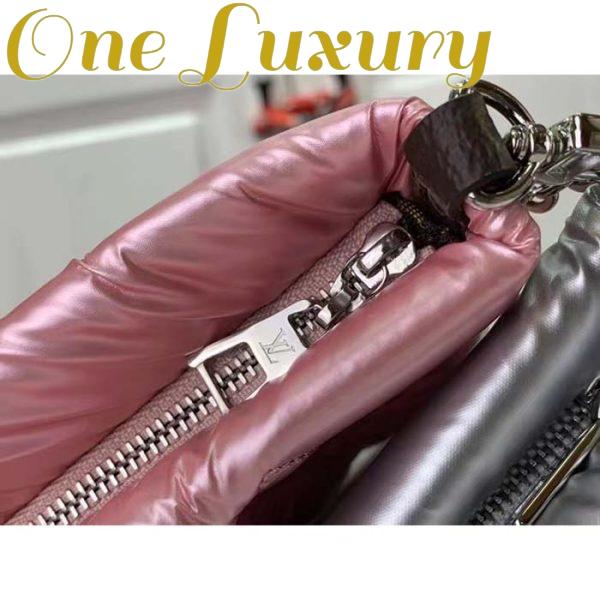 Replica Louis Vuitton Women LV Maxi Multi-Pochette Accessoires Silver Pale Pink Recycled Nylon Econyl 9
