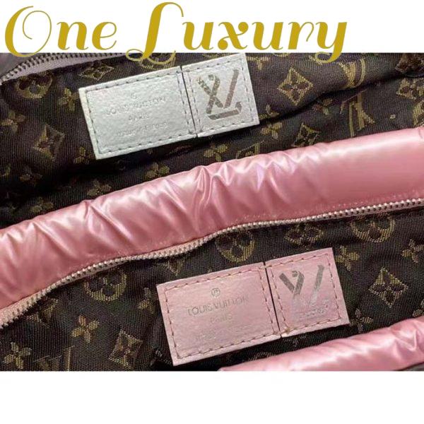 Replica Louis Vuitton Women LV Maxi Multi-Pochette Accessoires Silver Pale Pink Recycled Nylon Econyl 10