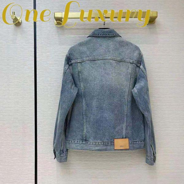 Replica Louis Vuitton Women Staples Edition DNA Denim Jacket Cotton Indigo Regular Fit-Blue 4