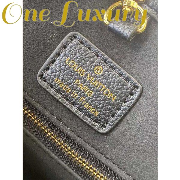 Replica Louis Vuitton Women LV Neverfull MM Carryall Tote Bag Black Printed Embossed Grained Cowhide 11