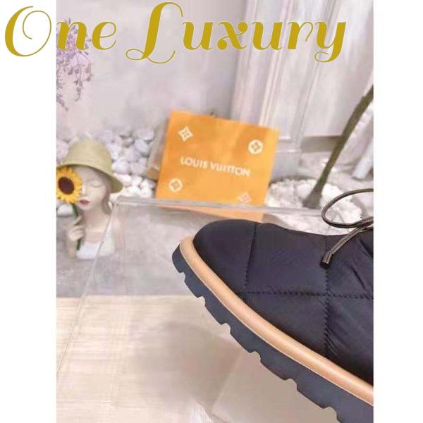Replica Louis Vuitton LV Women Pillow Comfort Ankle Boot Black Nylon Down Interior 12