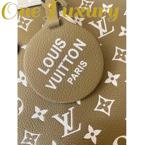 Replica Louis Vuitton Women LV Neverfull MM Carryall Tote Bag Printed Embossed Grained Cowhide 8