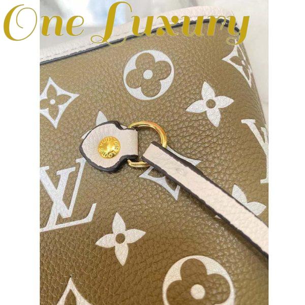 Replica Louis Vuitton Women LV Neverfull MM Carryall Tote Bag Printed Embossed Grained Cowhide 9