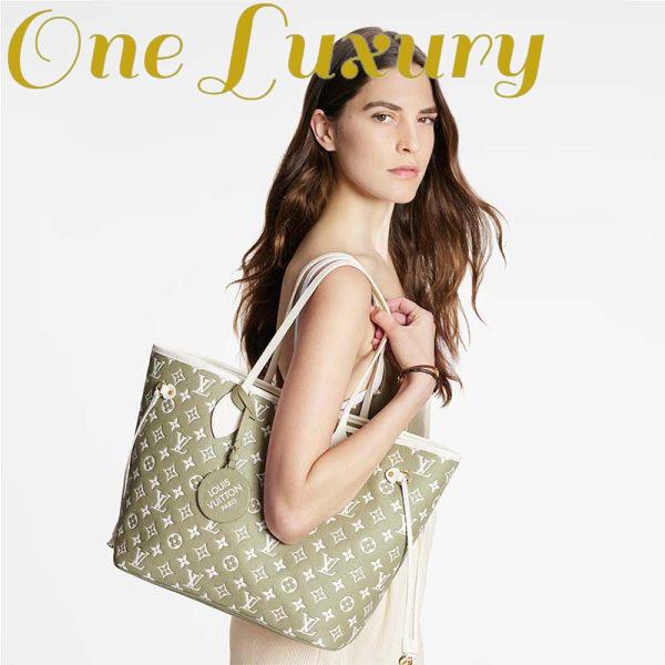 Replica Louis Vuitton Women LV Neverfull MM Carryall Tote Bag Printed Embossed Grained Cowhide 13