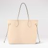 Replica Louis Vuitton Women LV Neverfull MM Carryall Tote Beige Sprayed Embossed Grained Cowhide 15