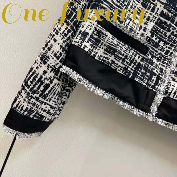 Replica Prada Women Printed Fabric and Re-Nylon Jacket-Black 9