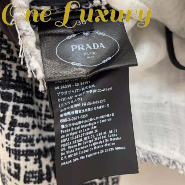 Replica Prada Women Printed Fabric and Re-Nylon Jacket-Black 11