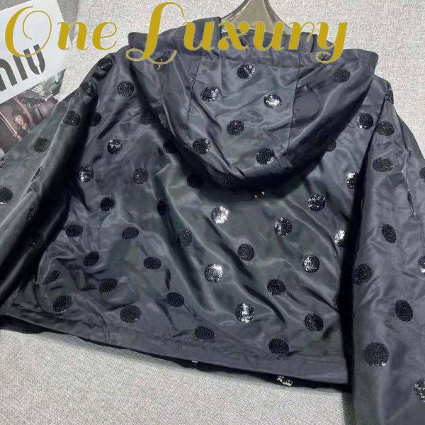 Replica Prada Women Re-Nylon Embroidered Jacket-Black 6