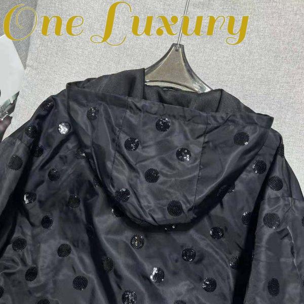 Replica Prada Women Re-Nylon Embroidered Jacket-Black 8