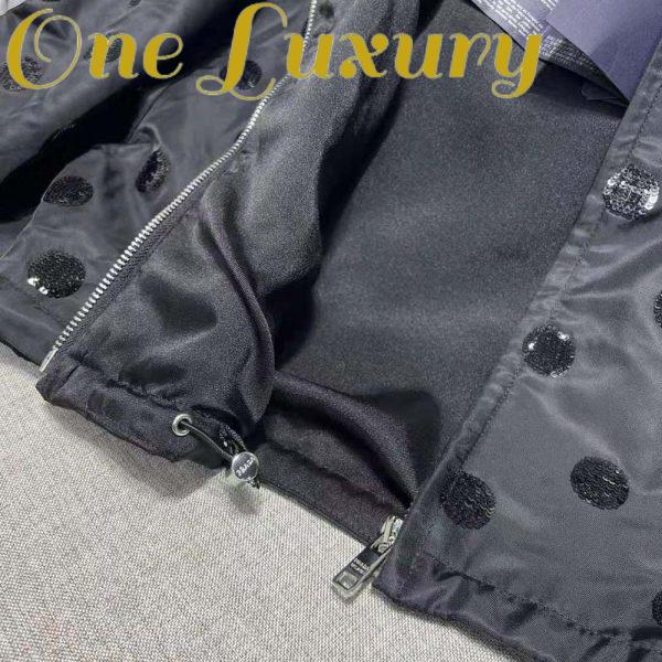 Replica Prada Women Re-Nylon Embroidered Jacket-Black 9
