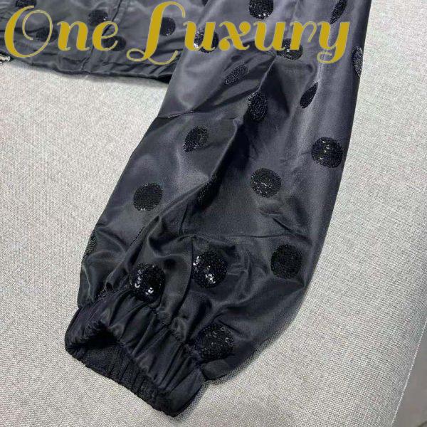 Replica Prada Women Re-Nylon Embroidered Jacket-Black 10