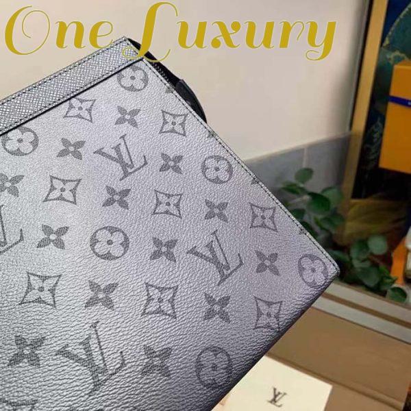 Replica Louis Vuitton LV Unisex Pochette Voyage MM Bag Gunmetal Gray Monogram Coated Canvas 7