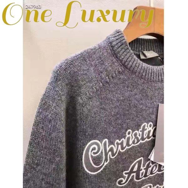 Replica Dior CD Men Christian Dior Atelier Sweater Gray Wool Jersey 5