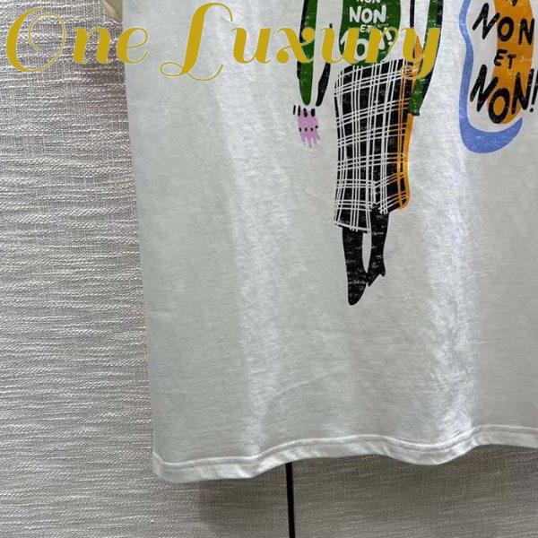 Replica Dior Men CD ‘C’est Non Non Non Et Non’ T-Shirt Ecru Cotton Jersey Linen 7