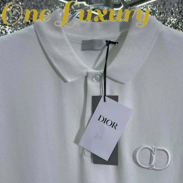 Replica Dior Men CD Icon Polo Shirt White Cotton Pique 5