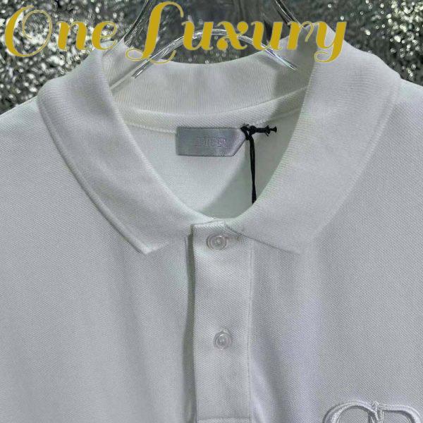 Replica Dior Men CD Icon Polo Shirt White Cotton Pique 6