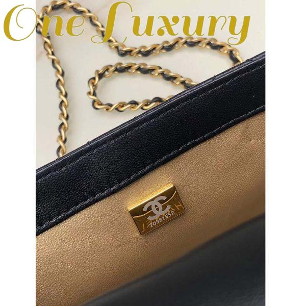 Replica Chanel Women Mini Flap Bag Calfskin Gold-Tone Metal Ball Black 11