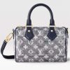 Replica Louis Vuitton Women LV Speedy Bandouliere 20 Handbag Gray Beige Monogram Empreinte Embossed Cowhide 14