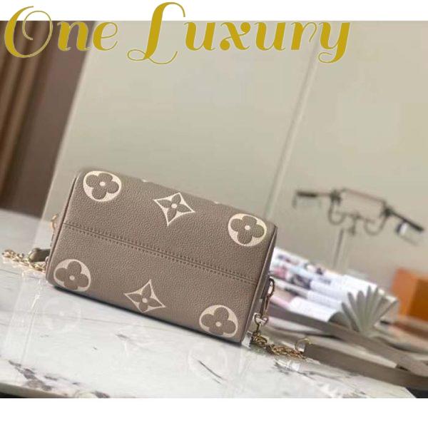 Replica Louis Vuitton Women LV Speedy Bandouliere 20 Handbag Gray Beige Monogram Empreinte Embossed Cowhide 7