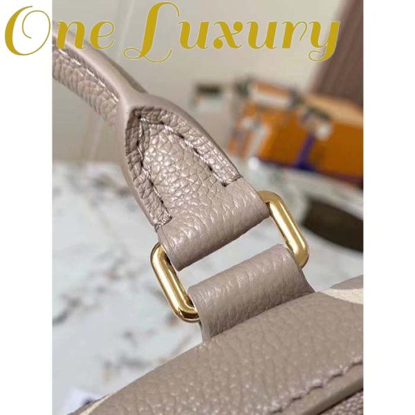 Replica Louis Vuitton Women LV Speedy Bandouliere 20 Handbag Gray Beige Monogram Empreinte Embossed Cowhide 11