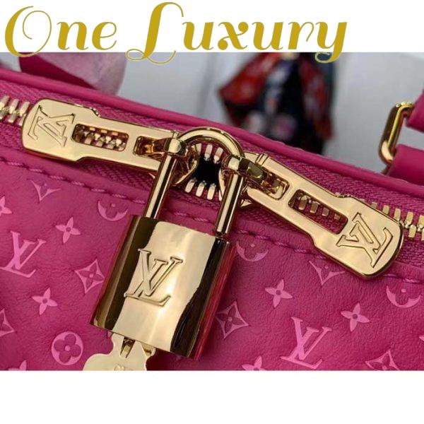 Replica Louis Vuitton Women LV Speedy Bandouliere 20 Handbag Rose Calfskin Double Zip 9