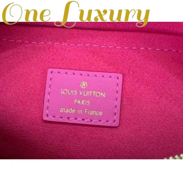 Replica Louis Vuitton Women LV Speedy Bandouliere 20 Handbag Rose Calfskin Double Zip 11