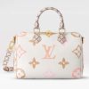 Replica Louis Vuitton Women LV Speedy Bandouliere 20 Handbag Rose Calfskin Double Zip 14