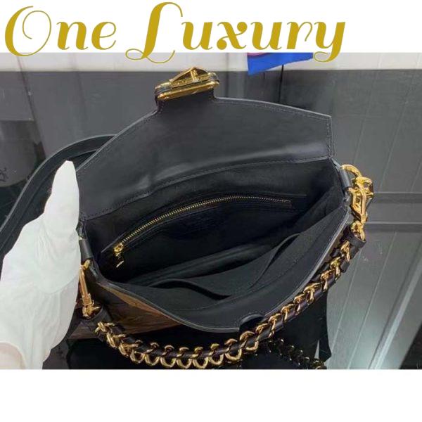 Replica Louis Vuitton Women LV Twinny Monogram Reverse Coated Canvas Cowhide Leather 8