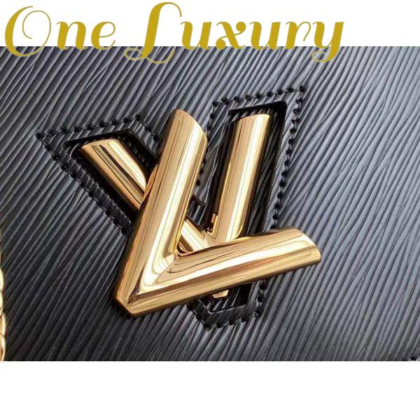 Replica Louis Vuitton Women LV Twist Belt Chain Pouch Black Epi Grained Cowhide Leather 9