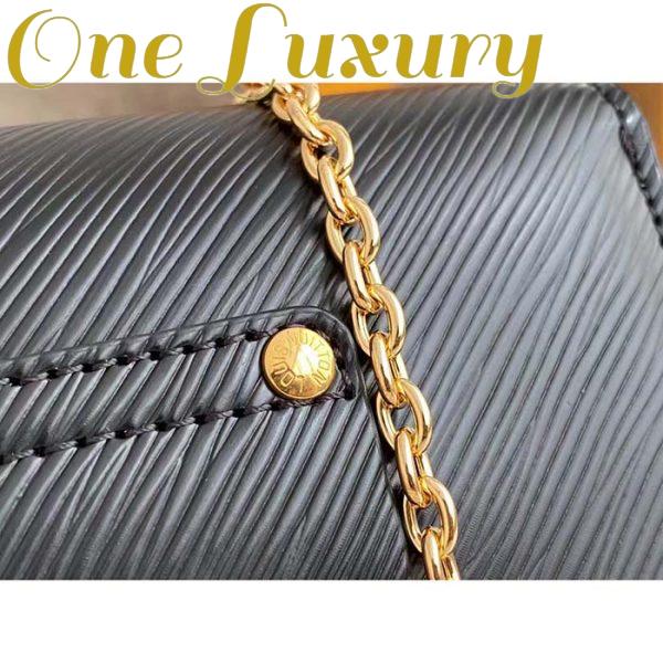 Replica Louis Vuitton Women LV Twist Belt Chain Pouch Black Epi Grained Cowhide Leather 10