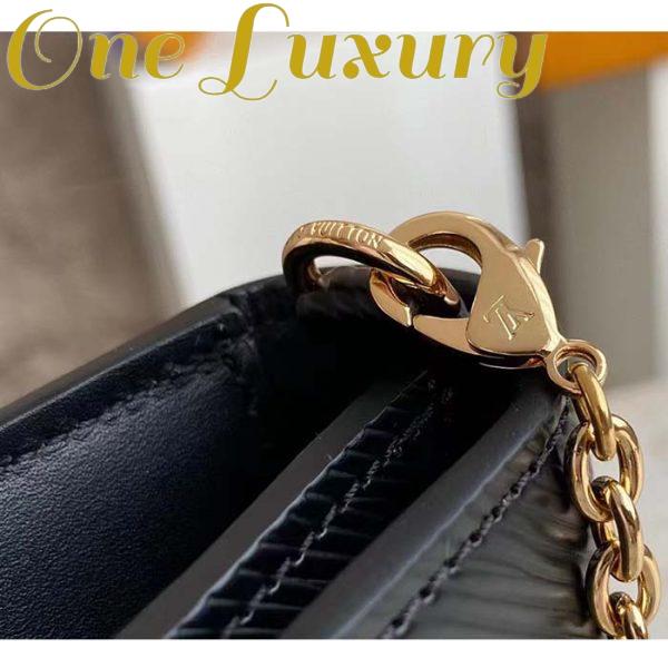 Replica Louis Vuitton Women LV Twist Belt Chain Pouch Black Epi Grained Cowhide Leather 11