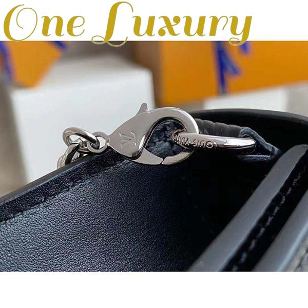 Replica Louis Vuitton Women LV Twist Belt Chain Pouch Black Silver Epi Grained Cowhide Leather 11