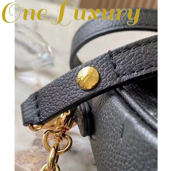 Replica Louis Vuitton Women LV Wallet On Chain Ivy Black Monogram Embossed Supple Grained Cowhide Leather 10