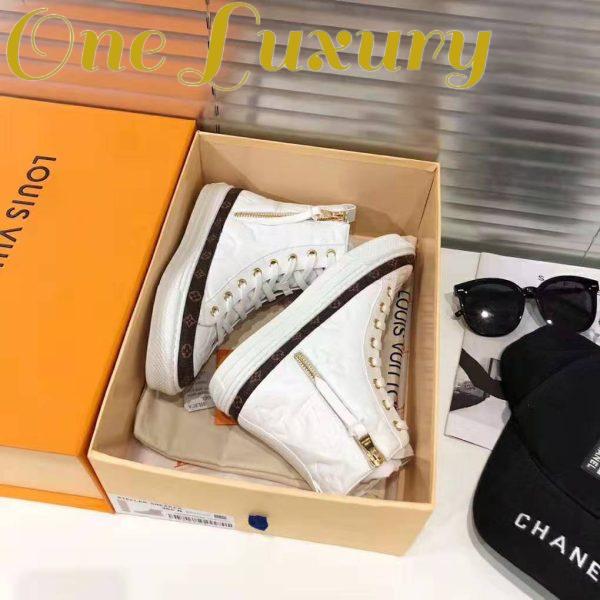 Replica Louis Vuitton LV Women Stellar Sneaker Boot in Soft White Calfskin Leather 8