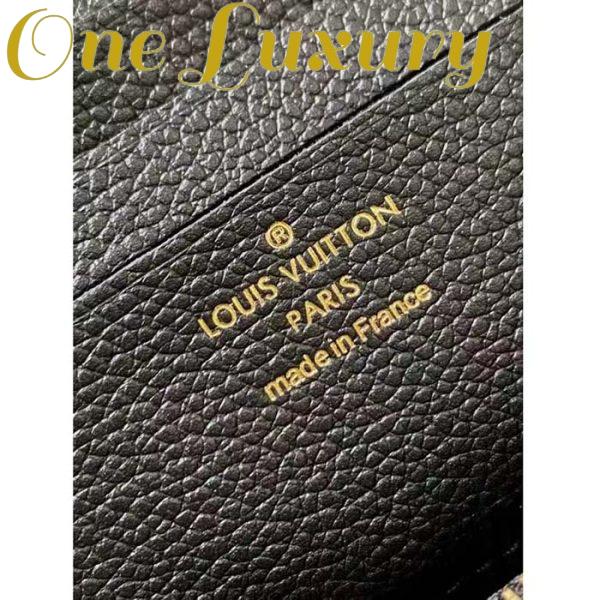 Replica Louis Vuitton Women LV Wallet On Chain Ivy Black Monogram Embossed Supple Grained Cowhide Leather 12