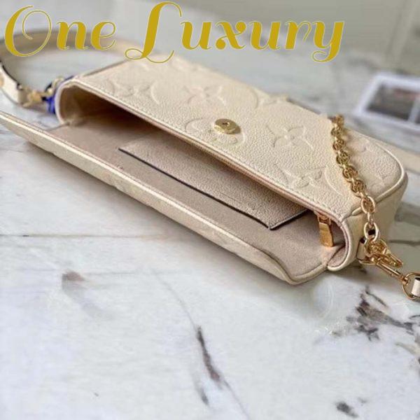 Replica Louis Vuitton Women LV Wallet On Chain Ivy Cream Monogram Embossed Supple Grained Cowhide Leather 8