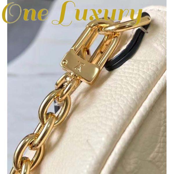 Replica Louis Vuitton Women LV Wallet On Chain Ivy Cream Monogram Embossed Supple Grained Cowhide Leather 11