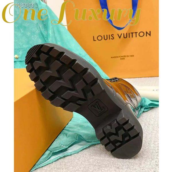 Replica Louis Vuitton LV Women Territory Flat Ranger Black Patent Calf Leather Treaded Rubber 8