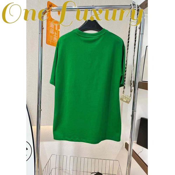 Replica Gucci GG Men Adidas x Gucci Cotton Jersey T-Shirt Green Jersey Crewneck Oversize Fit 6