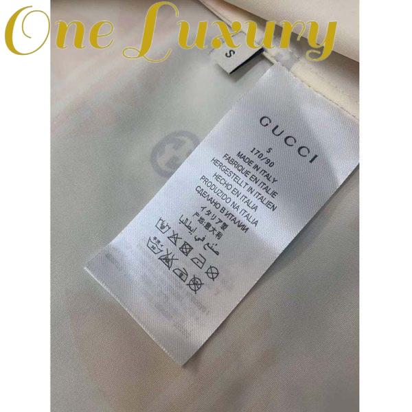 Replica Gucci GG Men Adidas x Gucci Trefoil Print Bowling Shirt Yellow Fully Lined Viscose 10