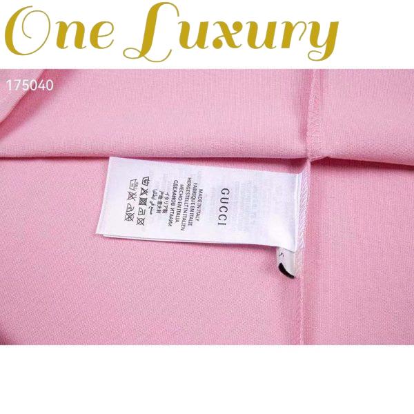 Replica Gucci GG Men Bananya Cotton T-Shirt Pink Jersey Crewneck Oversize Fit 11