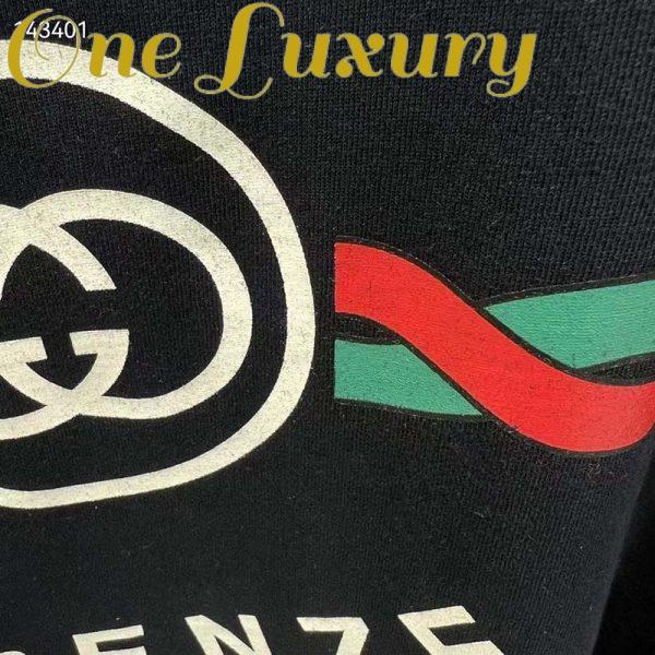 Replica Gucci GG Men Cotton Jersey ‘Gucci Firenze 1921’ T-Shirt Crewneck Oversize Fit 10